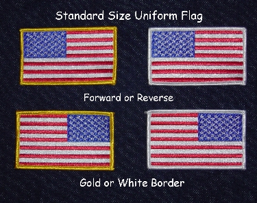 Standard 2 X 3 ½ Forward or Reverse American Flag
